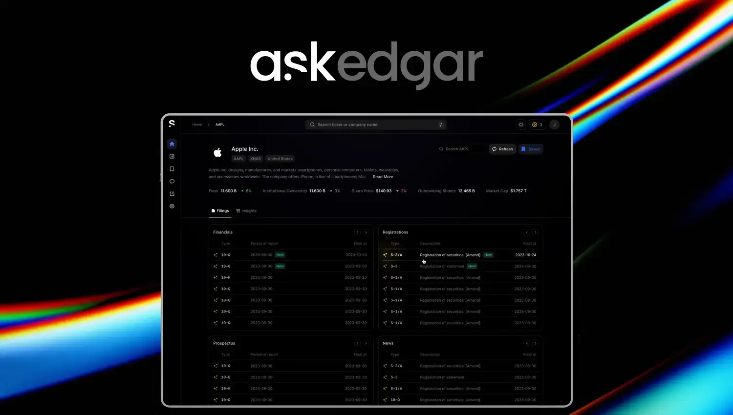 Ask Edgar preview