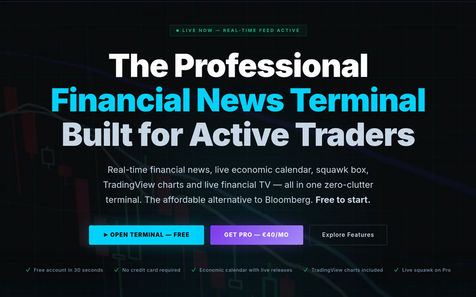 Trading News Terminal preview